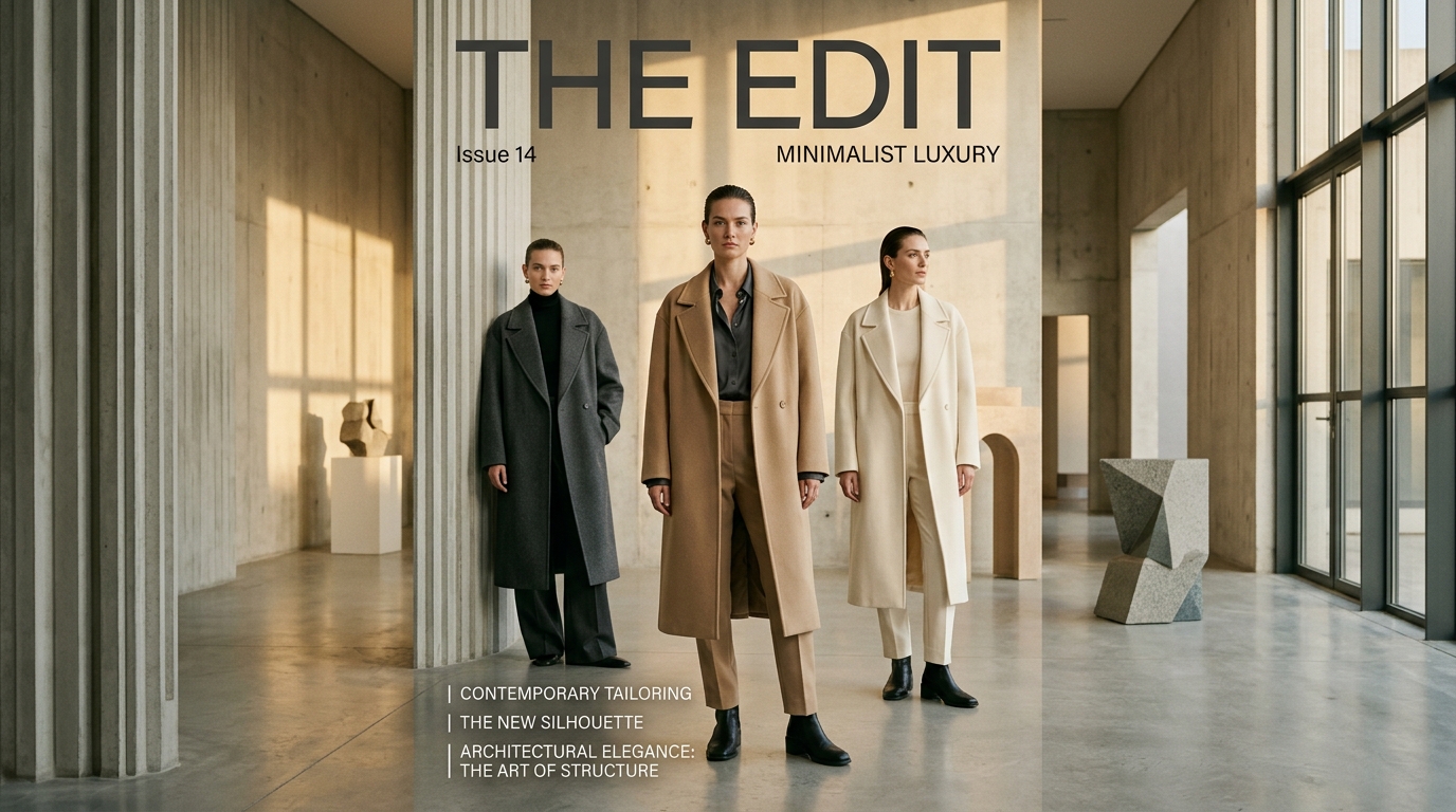 HOXPOR Editorial Runway Fashion Campaign Models in Minimalist Tailoring